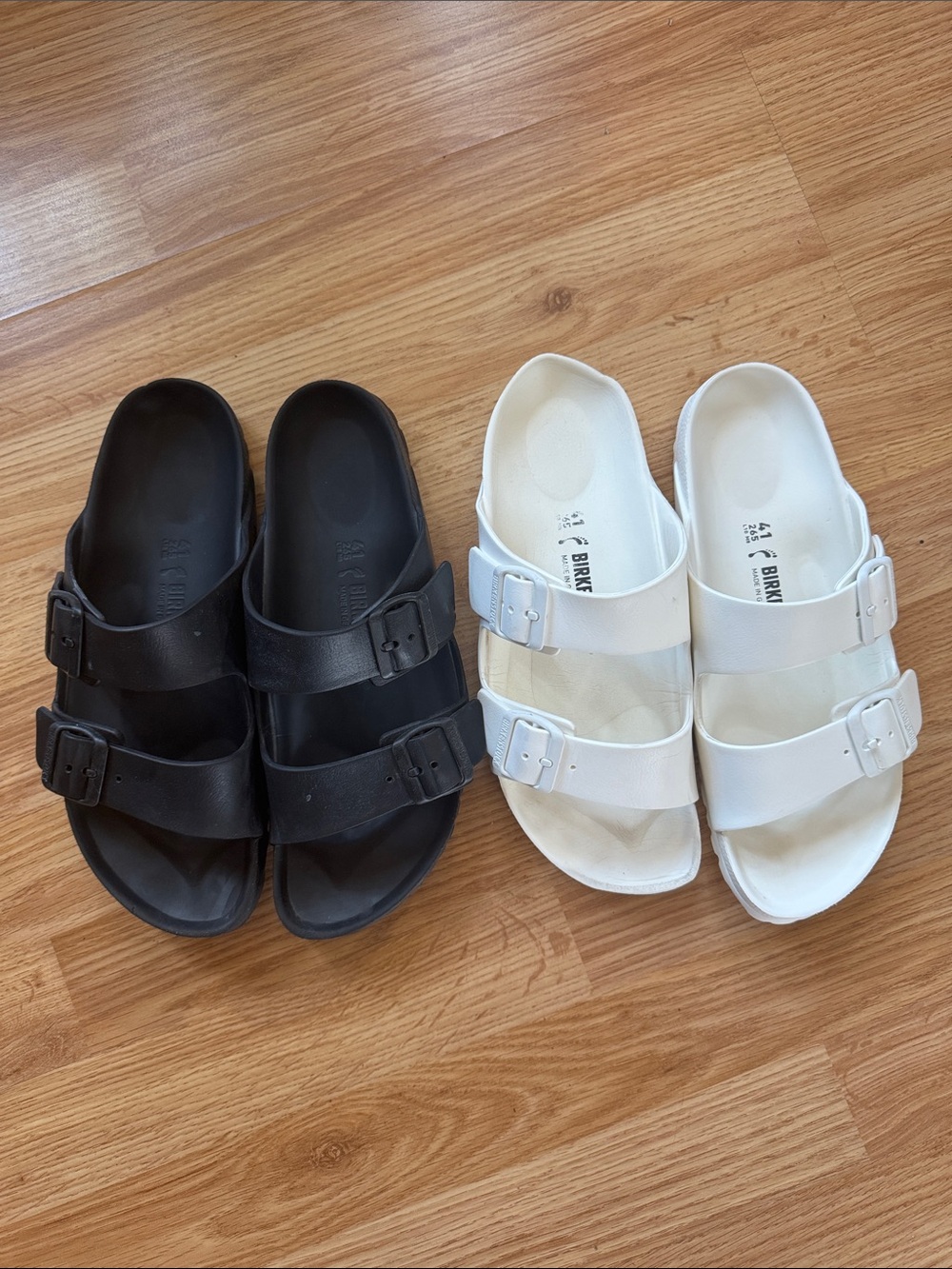 Birkenstock EVA Black & White Bundle ✨ size 41 (w10)
